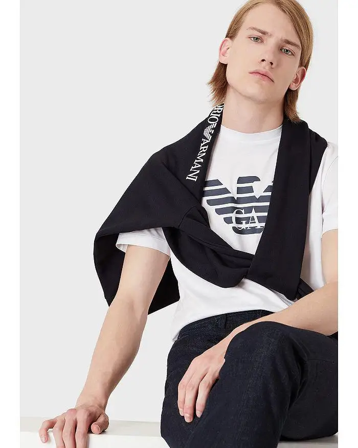 إمبوريو أرماني | تي شيرت برسومات شعار Pima Cotton الأساسية #3