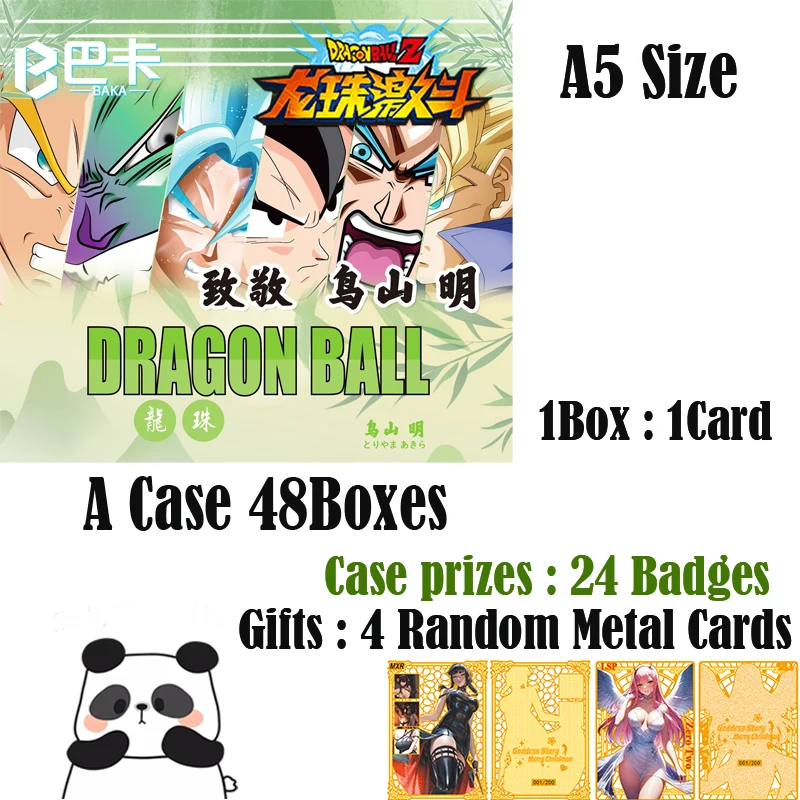 A5 Size Dragon Ball Card Hobby Collection Card Rare SSP SR Cards Doujin Cards Kids Toy Birthday Boxes