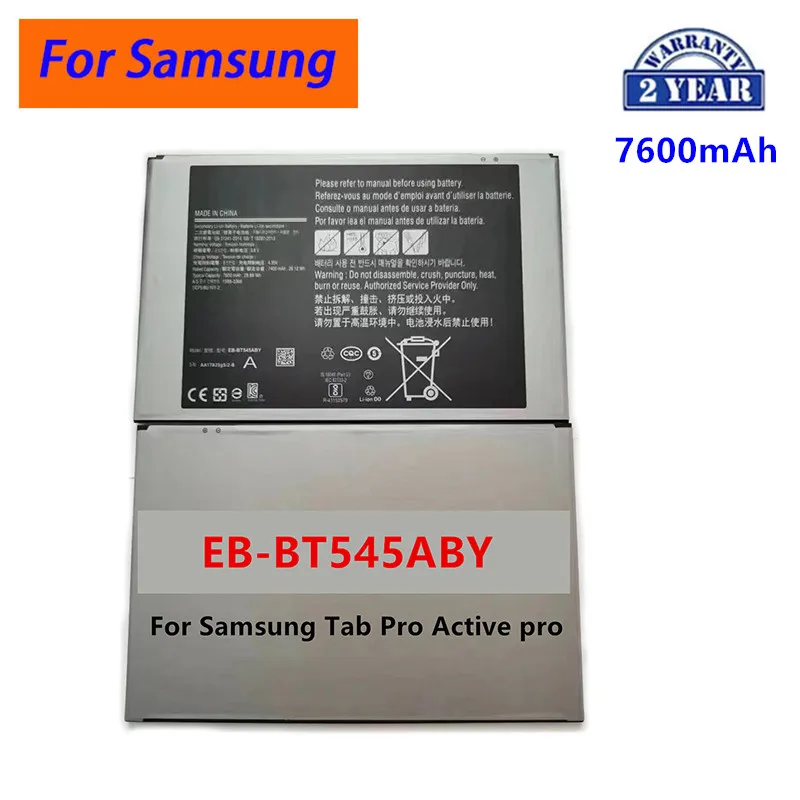 

Brand New EB-BT545ABY 7600mAh Battery For Samsung Galaxy Tab Pro Active SM-T545/T547/T540 4.36V 28.12WH Tablet batteria