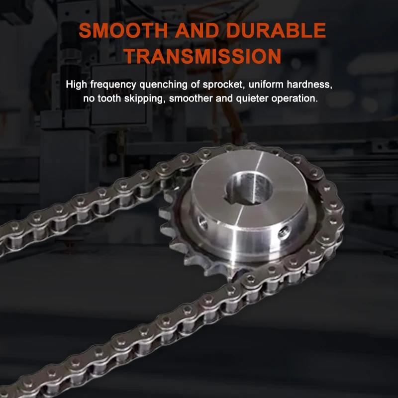 Precision 04C 2-Point Sprocket 8  Tooth Standard Hole 6mm 8mm With M5 Screw Hole Fixed 45# Steel Quenching Pitch