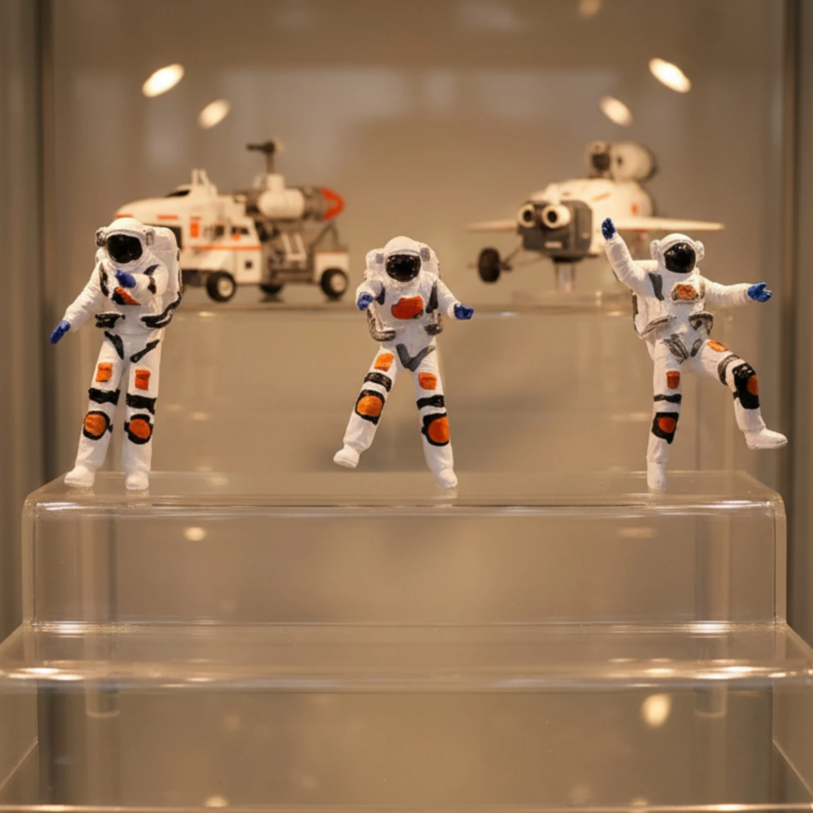 

3 Pieces 1:64 Astronaut Figure DIY Scene Display Item Model Accessory Desktop Decor for Miniature Scene