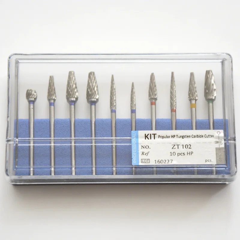 

ZT102 Dental Lab Bur Kit Hot Tungsten Carbide Cutters Kit for Acrylic/Resin/Stones/Soft Metal/Wood