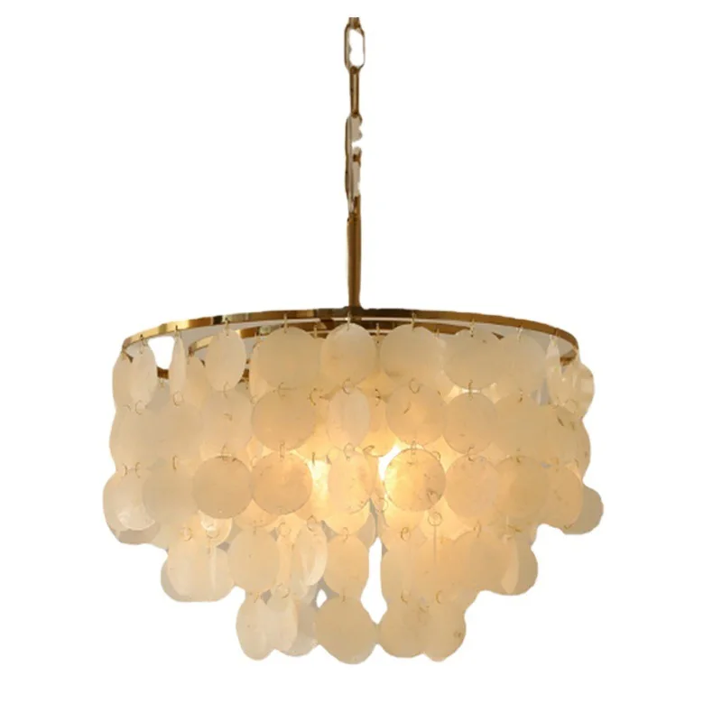 

Nordic, modern, minimalist, shell, chandelier, bedroom, homestay style