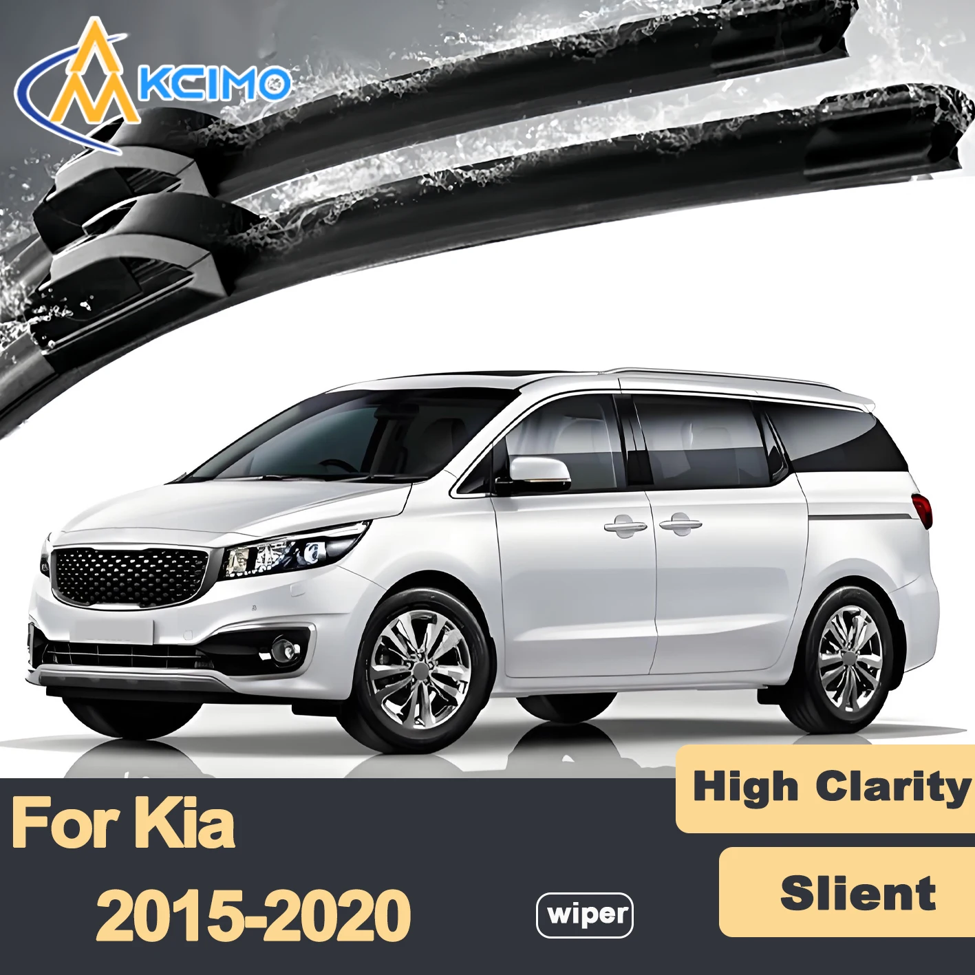 

Premium Rubber Durable Silent Windshield Wiper Blades 2pcs for Kia Carnival YP 2015-2020 Grand Carnival Grand Sedona Sedona