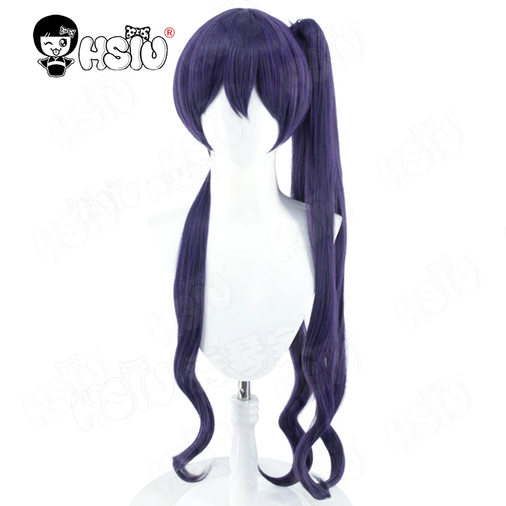 تسوموجي كانو شعر مستعار تأثيري الألياف شعر مستعار اصطناعي 「HSIU」 100 سنتيمتر أسود أرجواني شعر مستعار طويل + غطاء شعر مستعار لعبة متغير باركيد شعر مستعار تأثيري #5