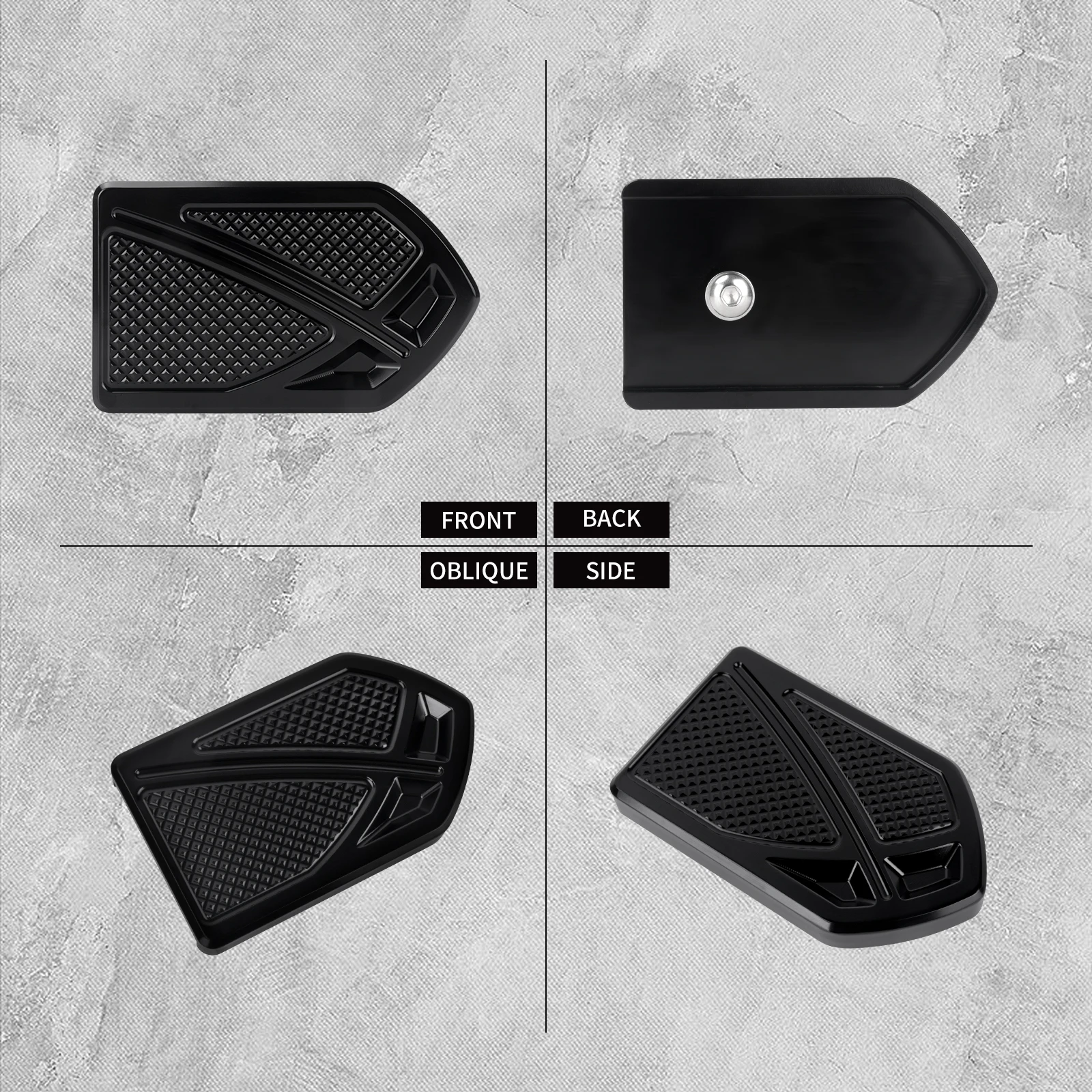 Motorcycle Brake Pedals Pad Cover Footpegs For Harley Softail 1986-17 Dyna FLD 12-2016 Touring Street Electra Road Glide 1980-Up 6