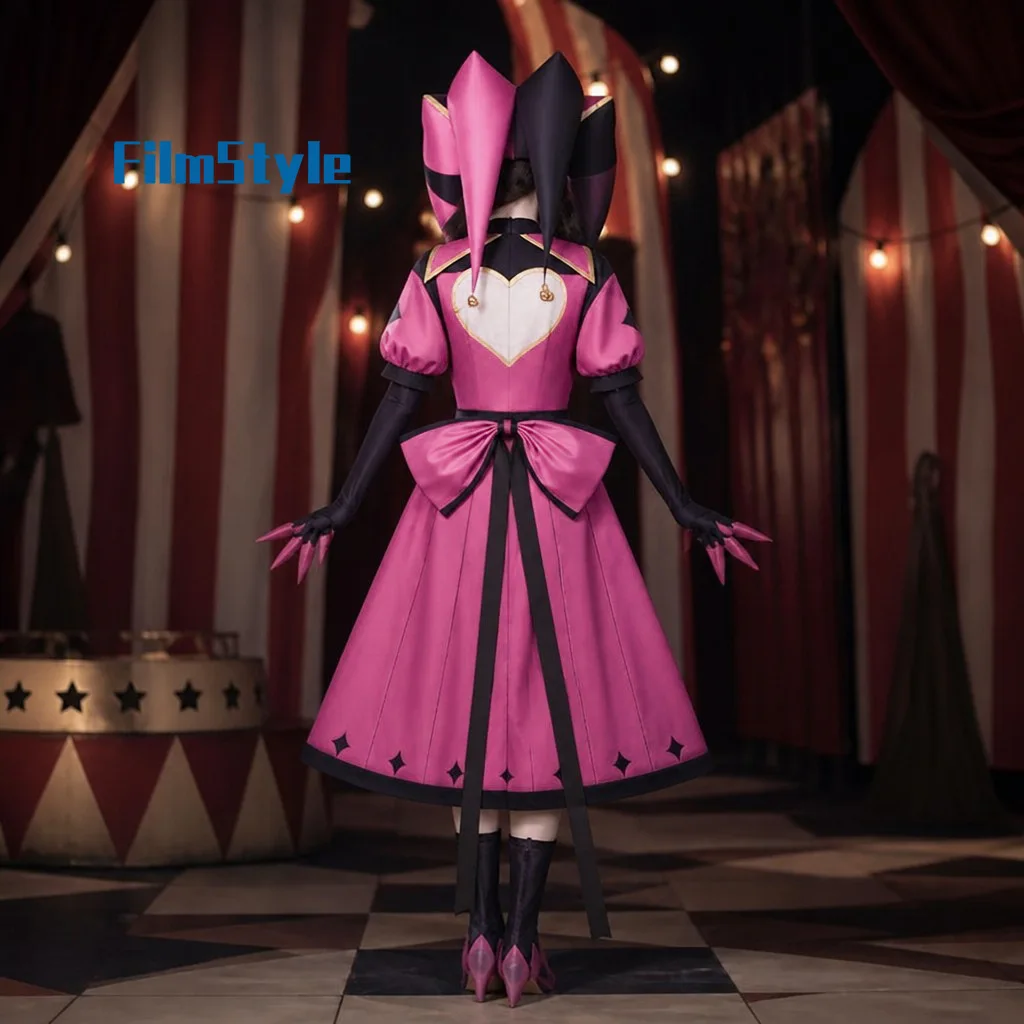 Freak Circus Columbina Full Cosplay Costume, Clown Uniform for Cosplay Stage Performance & Halloween