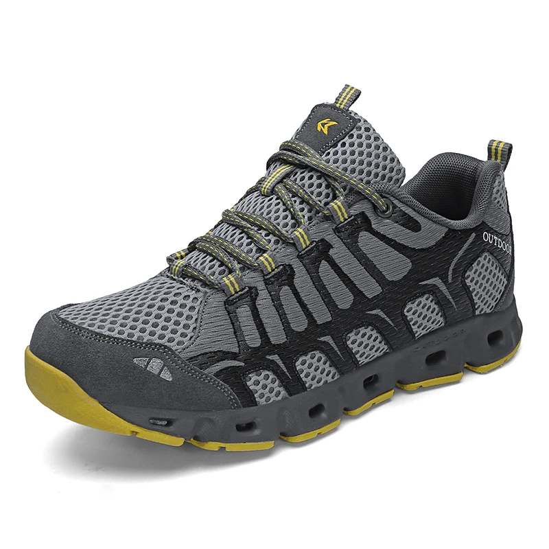 

2023 New Brand Mens Breathable Mesh Sneakers Men's Shoes Outdoor Flat Shoes Men Comfortable Handmade Casual Shoes Big Size 35-46