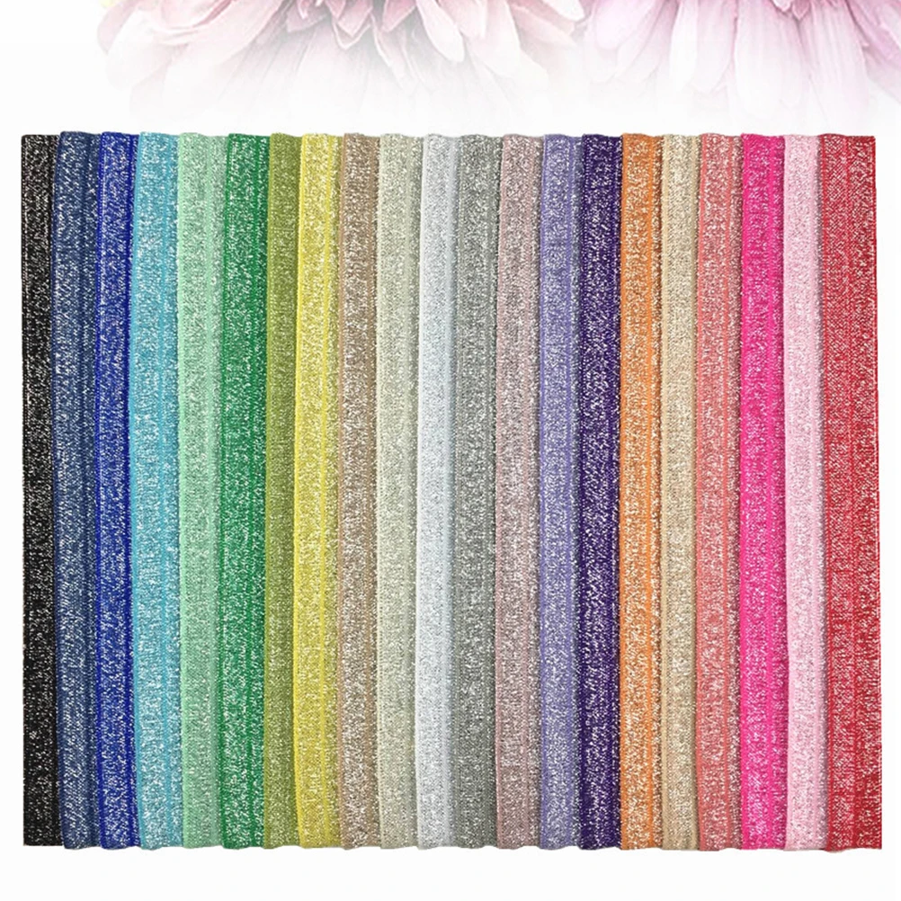 

21pcs 1.5CM Hair Band Elastic Band Seamless Headband Elastic Nylon Headwear Material Hair Band for Infant DIY (Mixed Color)