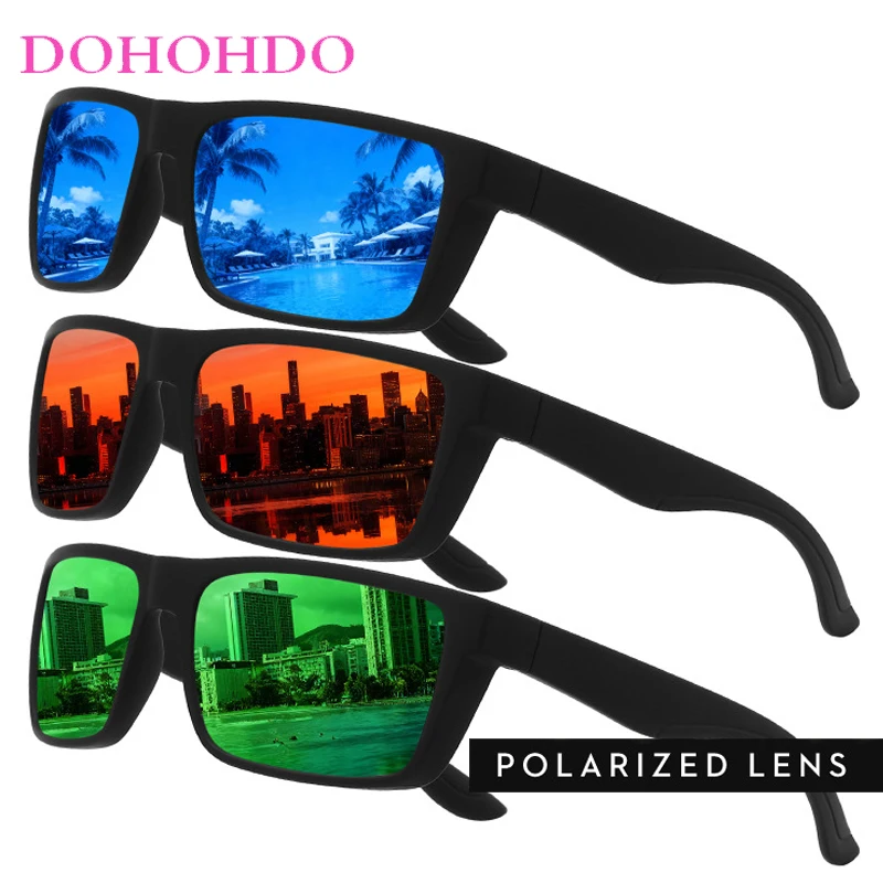 

Trendy Square Driving Night Vision Photochromic Lenses Polarized Sunglasses Man Women Outdoor Sports Anti-glare Goggles UV400