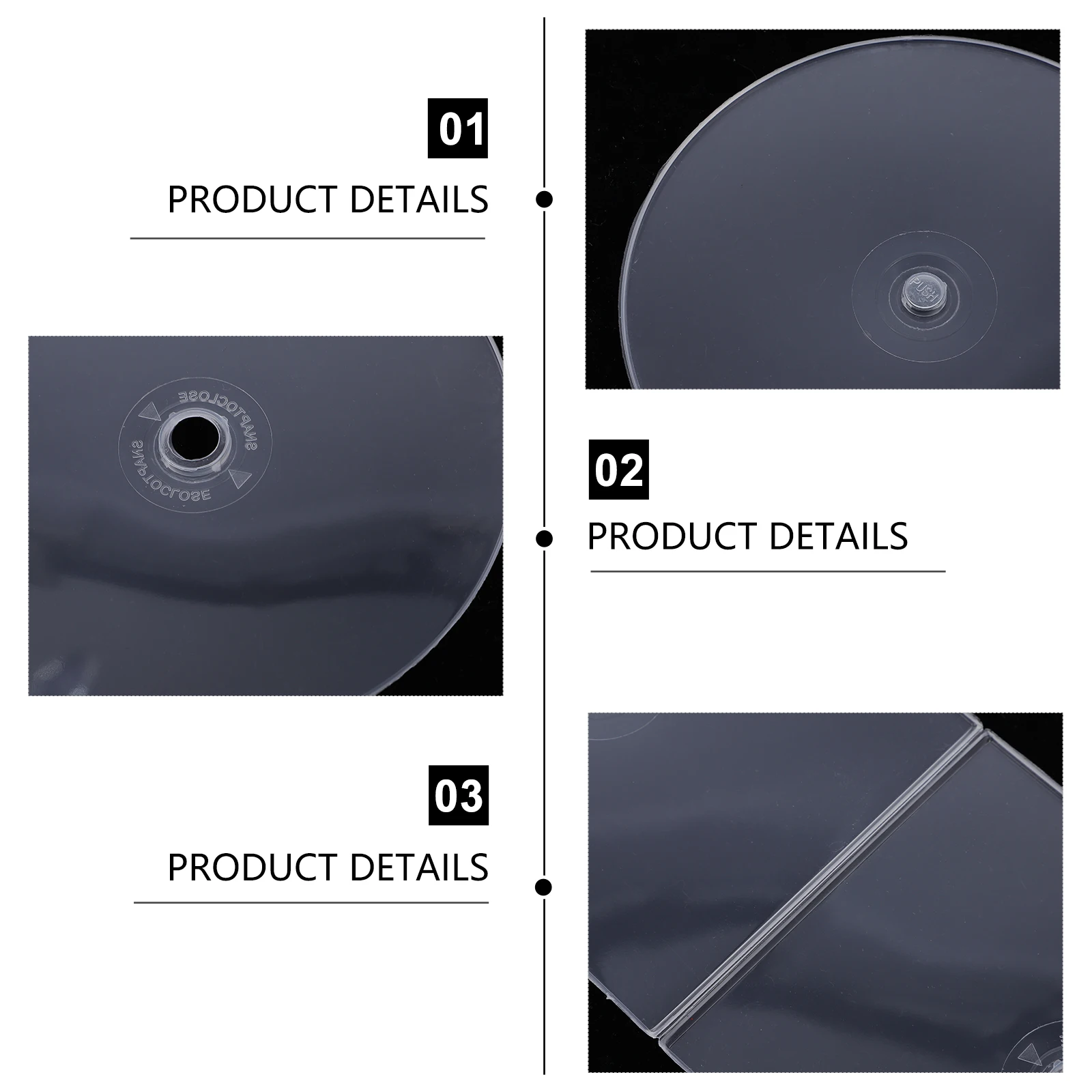 

20Pcs Optical Disks Storage Box Semicircular Clear Plastic Cd Case Strong Structure Visible Labeling Convenient Organization