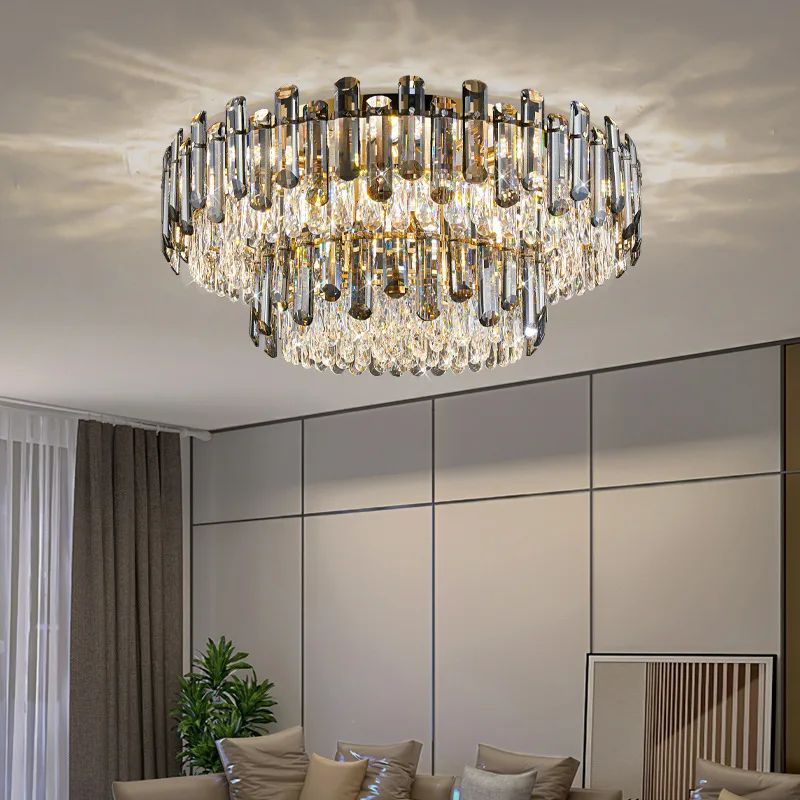 Light luxury living room lamp new whole house package post-modern simple crystal ceiling lamp