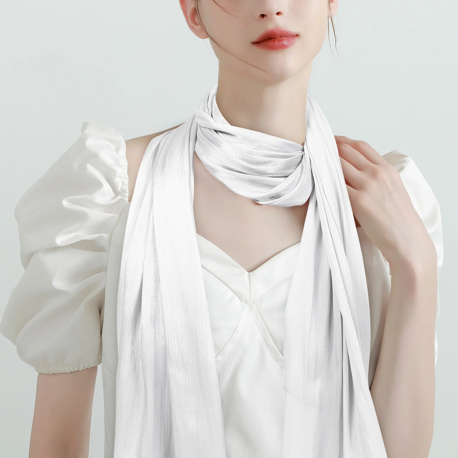 لامع وشاح الرأس يلتف الحجاب لينة شفافة البوليستر الصيف عطلة الشاطئ حفل زفاف الحجاب وشاح طويل الزفاف الحجاب #6