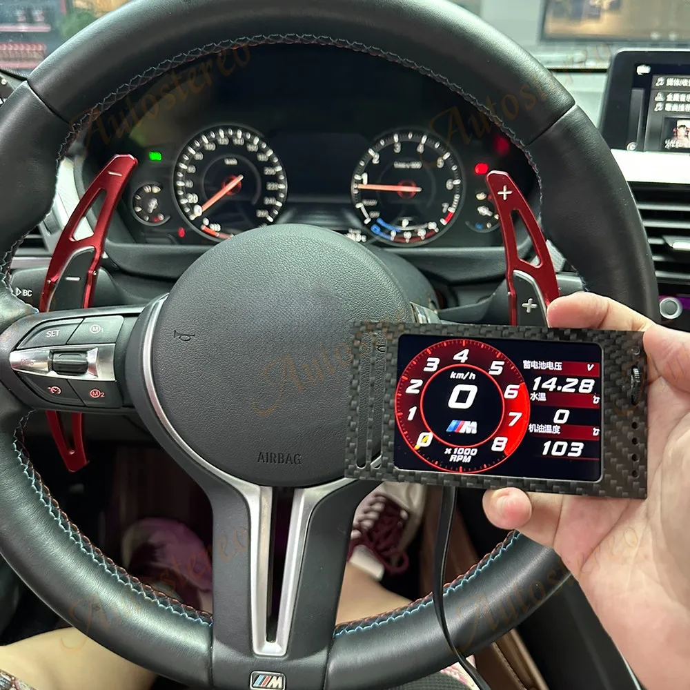 For BMW Air Outlet Instrument Panel Digital Cluster Instrument Car Upgrade Embed Style Dashboard Speed Meter Screen-