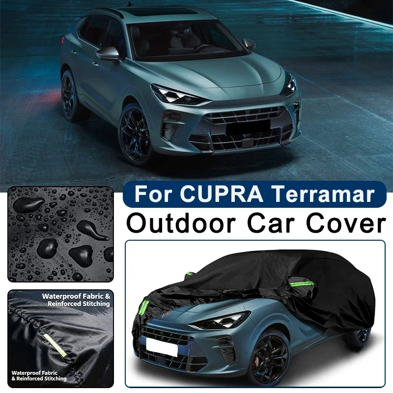 Funda para coche para exteriores, impermeable, a prueba de polvo, protección solar UV, protector completo para coche, accesorios exteriores para CUPRA Terramar 2024-2026
