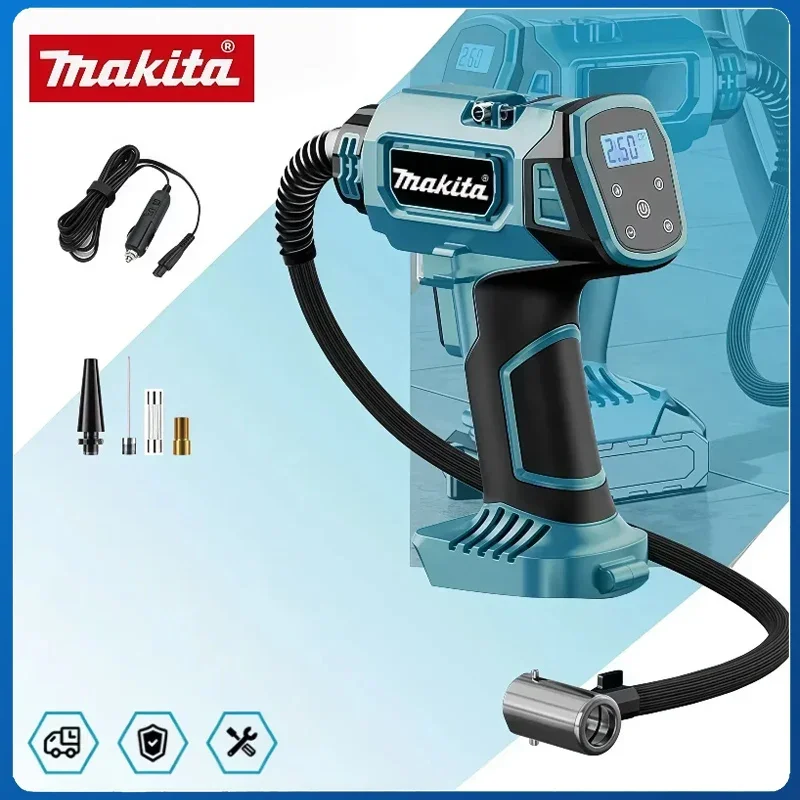 

Перезаряжаемый ручной воздушный компрессор Makita для автомобилей, беспроводной портативный электрический воздушный насос 12 В для аккумулятора Makita 18 В