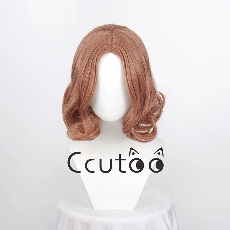 Pelucas de Persona 5 Haru Okumura, pelucas cortas y rizadas de pelo sintético para cosplay, fibra resistente al calor