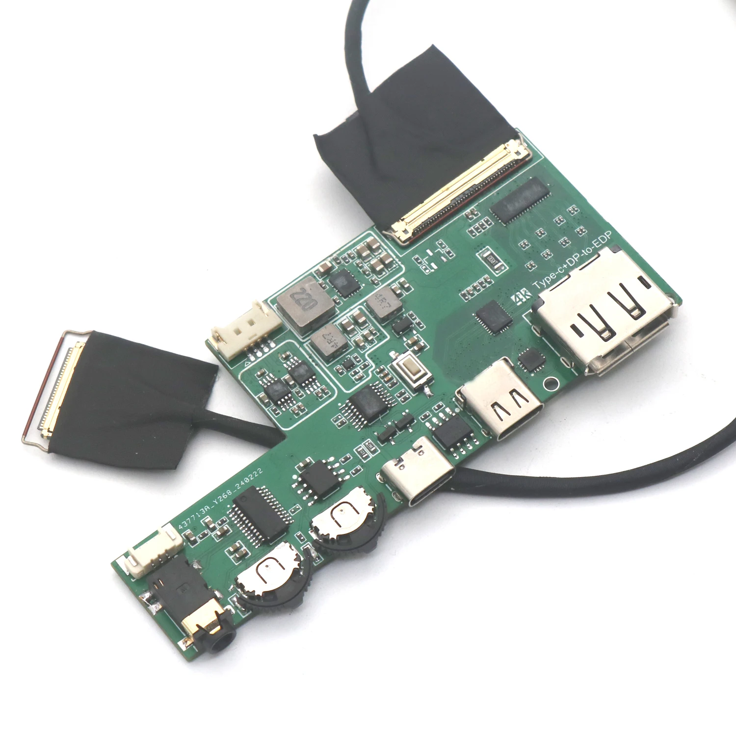 Płytka sterownika USB Type-c+DP do EDP Sygnał EDP Ekran projekcyjny LCD 2K 4K 2lan 4lan 165HZ 60HZ f/ 30pin 40pin Przenośny wyświetlacz