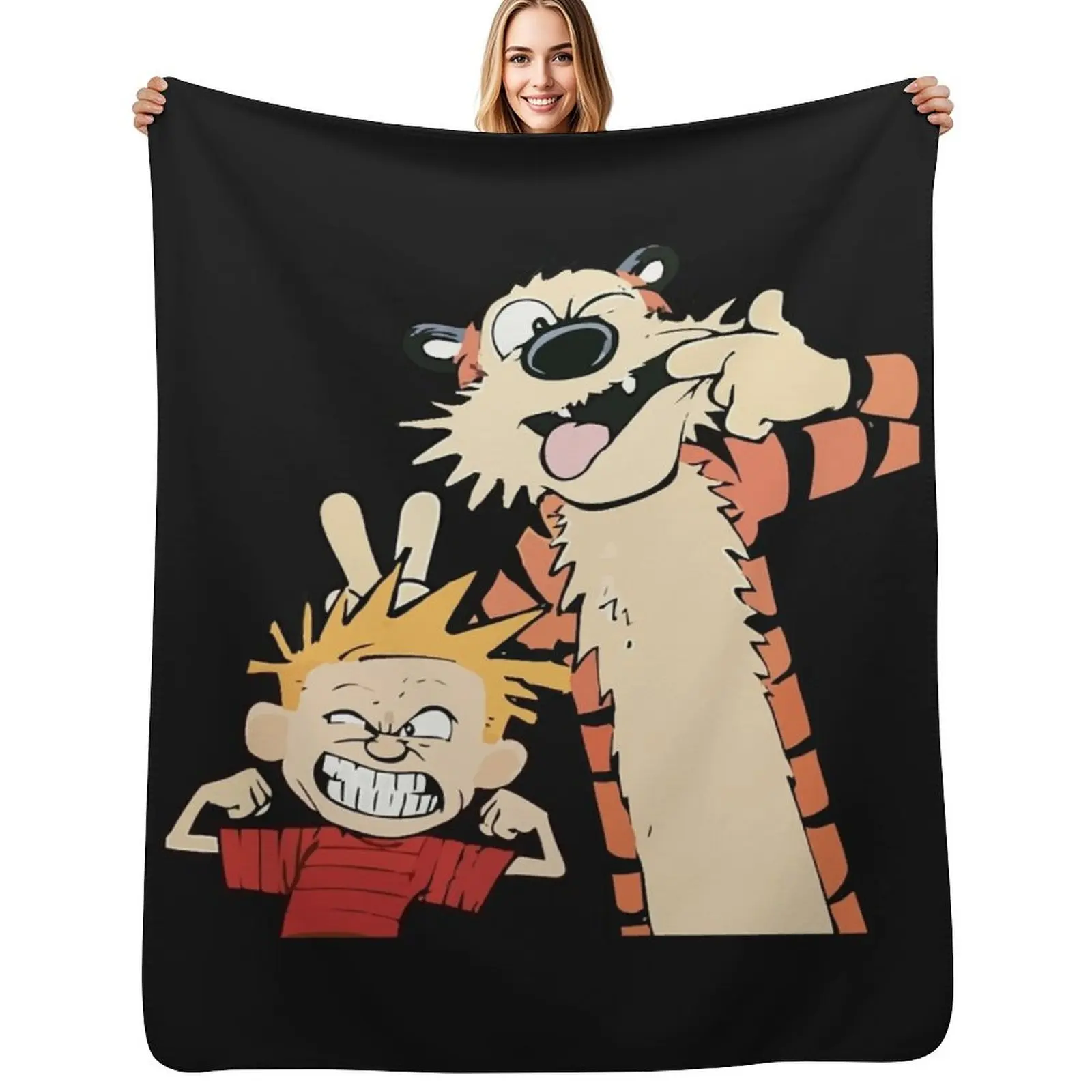 

calv n hobbs Throw Blanket Fluffy Cozy Throw Blanket for Home Decor
