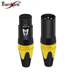 1pc 3Pins XLR Male & Female Connector Audio Plug Microphone Plug Speaker Connector Colour Mic Connector