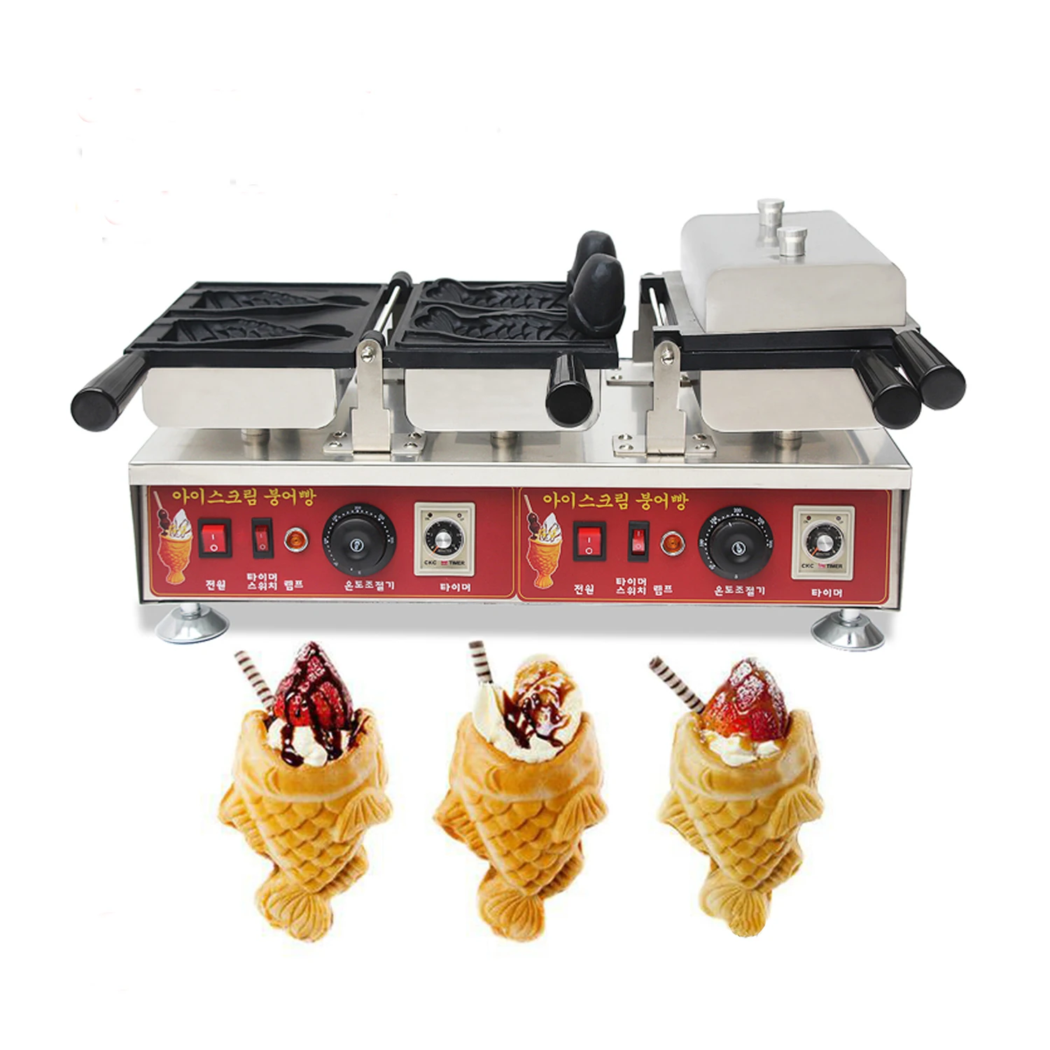 ماكينة تاياكي الآيس كريم الكهربائية ، صانعة الوافل ، مخروط السمك ذو الذيل المشوه ، av, av V