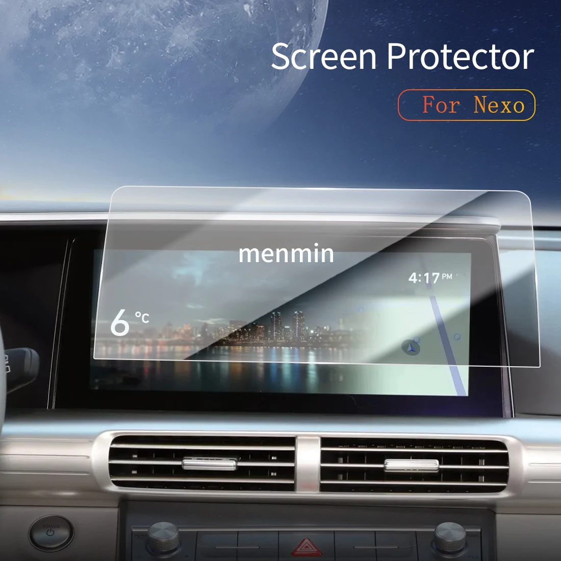 

Car Stickers Dash Carplay Mirror Screen Protector Display Tempered Glass Protective Vehicle For 24 modern Nexo