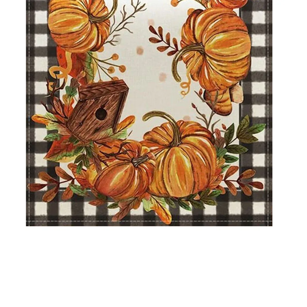 For 4-6 People Table Halloween Table Runner Pumpkin Maple Leaf Table Runner For Everyday Use Indoor And Outdoor Use