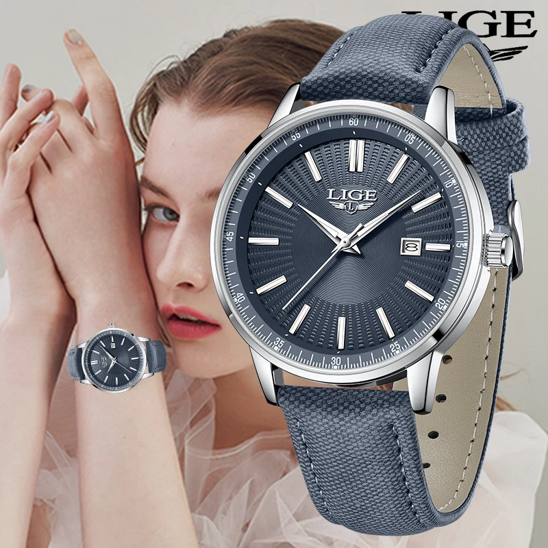 

LIGE Watch women's wristwatch brand Business casual fashion watch Elegant Luminous Calendar Waterproof Ladies Watch Relogio+BOX
