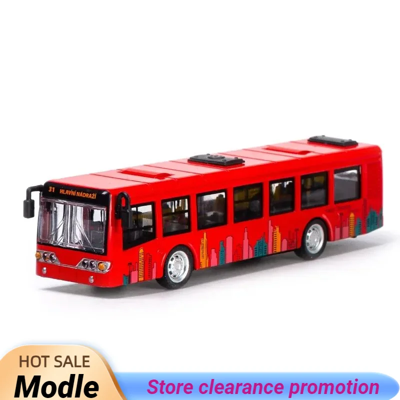 New 1:70 Alloy Bus Model Children's Toy Car Decoration Warrior Car Model Boy Toy Gift Wholesale Home Decoration Christmas Decor