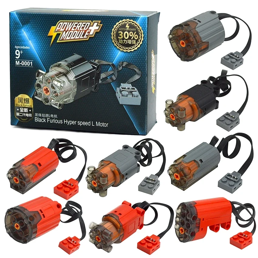 Technical Parts engine Building Blocks Multi Power Functions High Speed M XL L Servo Motor Monster Motors PF Model Brick Toys