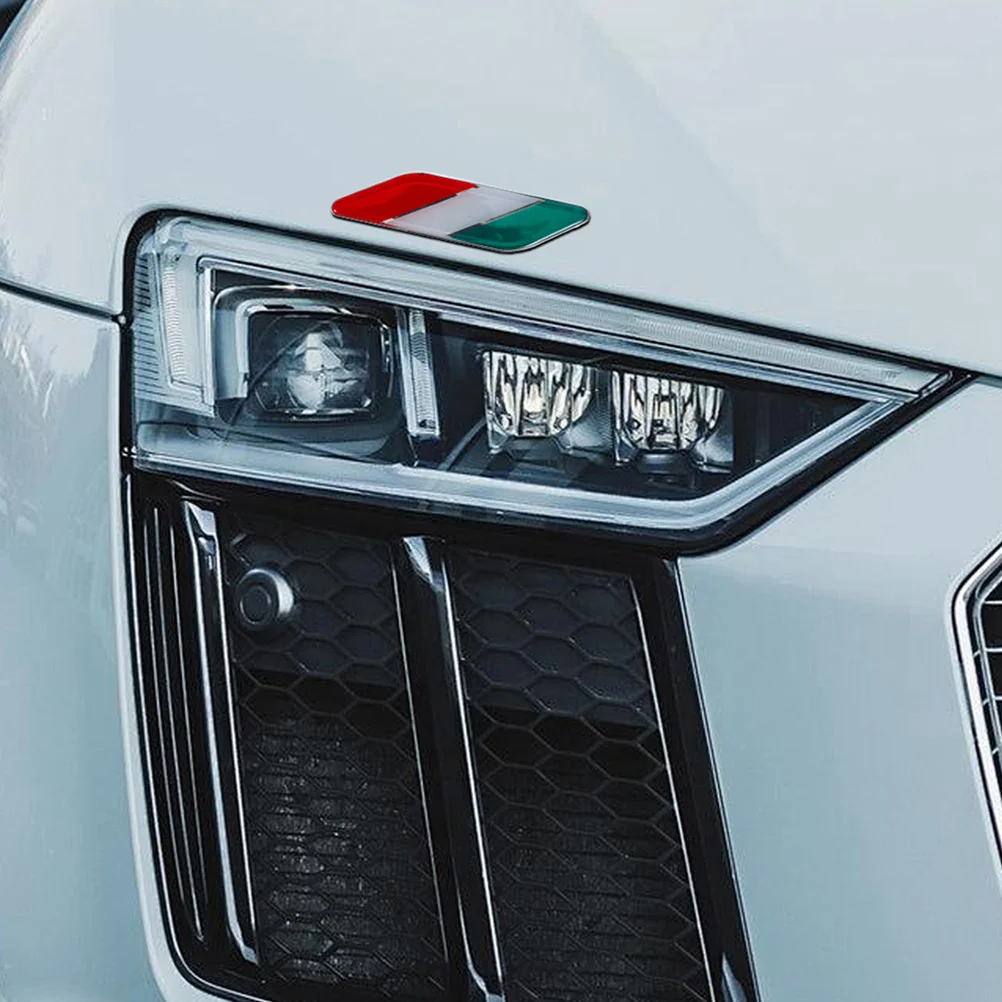 

2Pairs Italian Flag Car Sticker Vibrant Colors Easy Installation Universal Decal for Cars Trucks and Vehicles