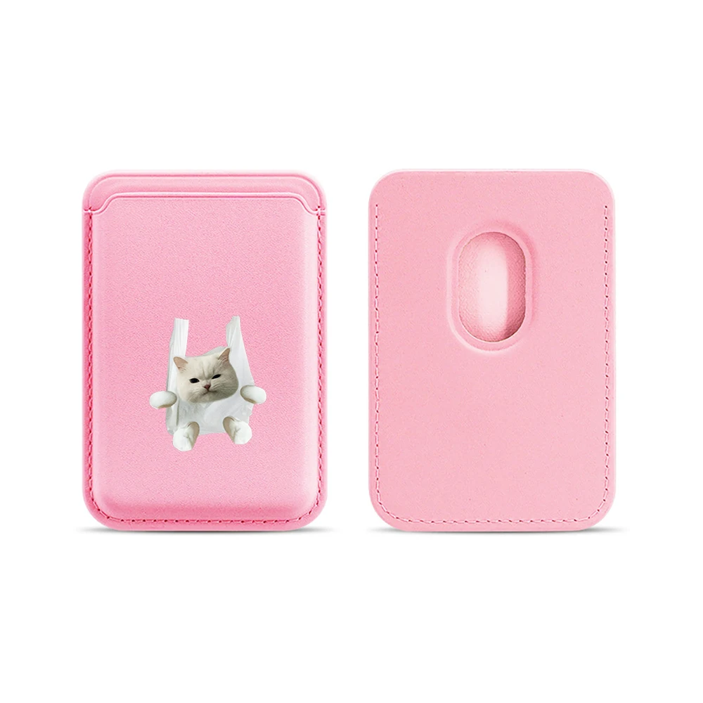 Lustige Katzen-Leder-Kartenhülle für Magnetische Hüllen, Geeignet für alle iPhones, für Magsafe-Kartenhalter, Handy-Rückentasche – Detail 14