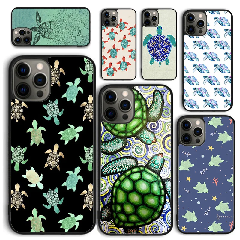 

Чехол для телефона с милым мультяшным черепахой для iPhone 17 Air 16 16e 15 Plus для Apple 13 11 12 14 Pro Max, чехол Coque Fundas Shell