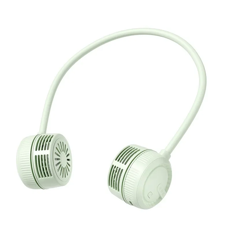 Lazy folding neck fan three-speed adjustment USB portable mini charging strong cold environment hot-selling small fan