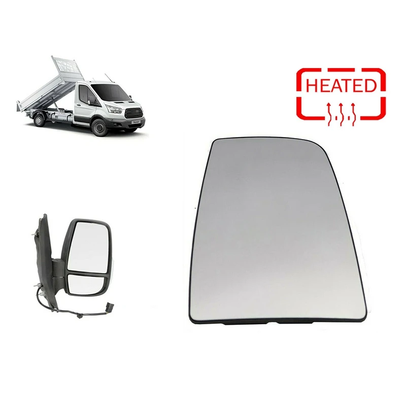 2Pcs For Ford Transit Mk8 2014 -2020 Left Right Heated Rear Mirror Glass + Back Plate 1823986 1823985