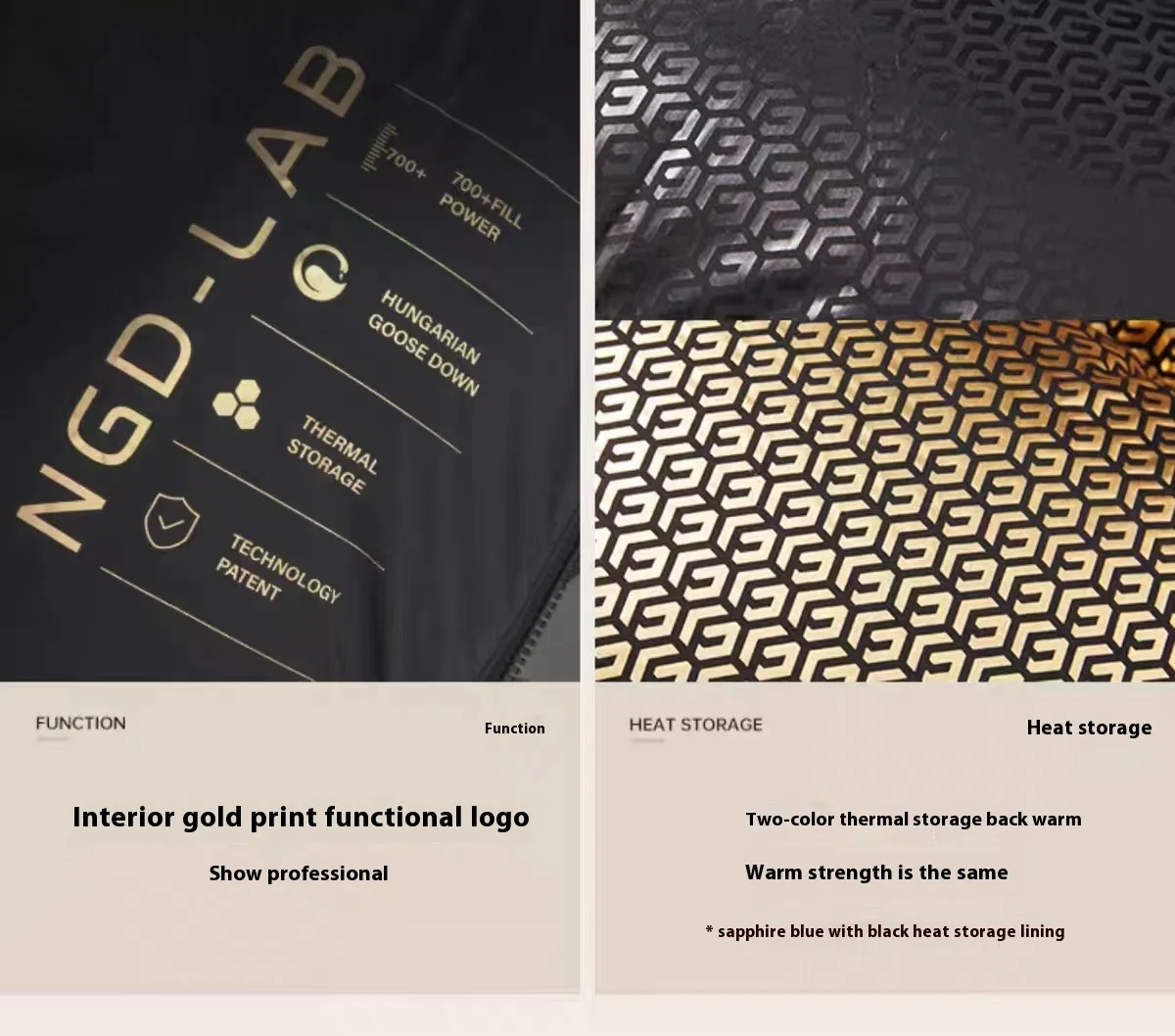 Herbst und Winter Neue Kinder-Daunenjacke Schwarz Gold Standard Eltern-Kind Weiße Entendaunen Verdickte Jacke für Jungen und Mädchen – Detail 5