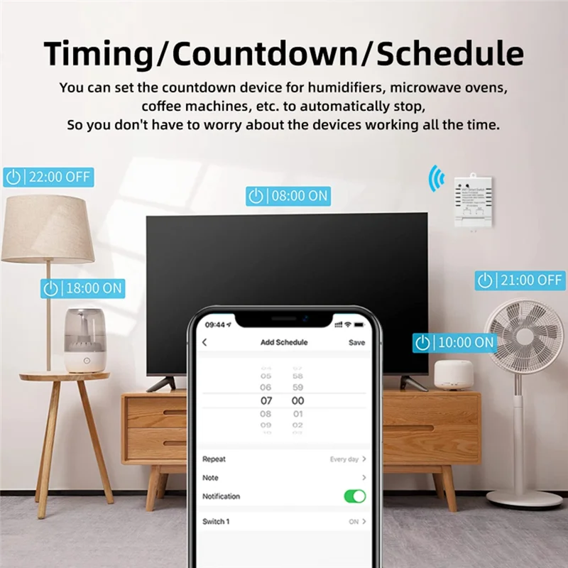 

Tuya Smart Wifi Switch DIY Timer Wifi Wireless Controller AC 85-265V Switch 30A Power Monitor Kwh For Alexa Google Home