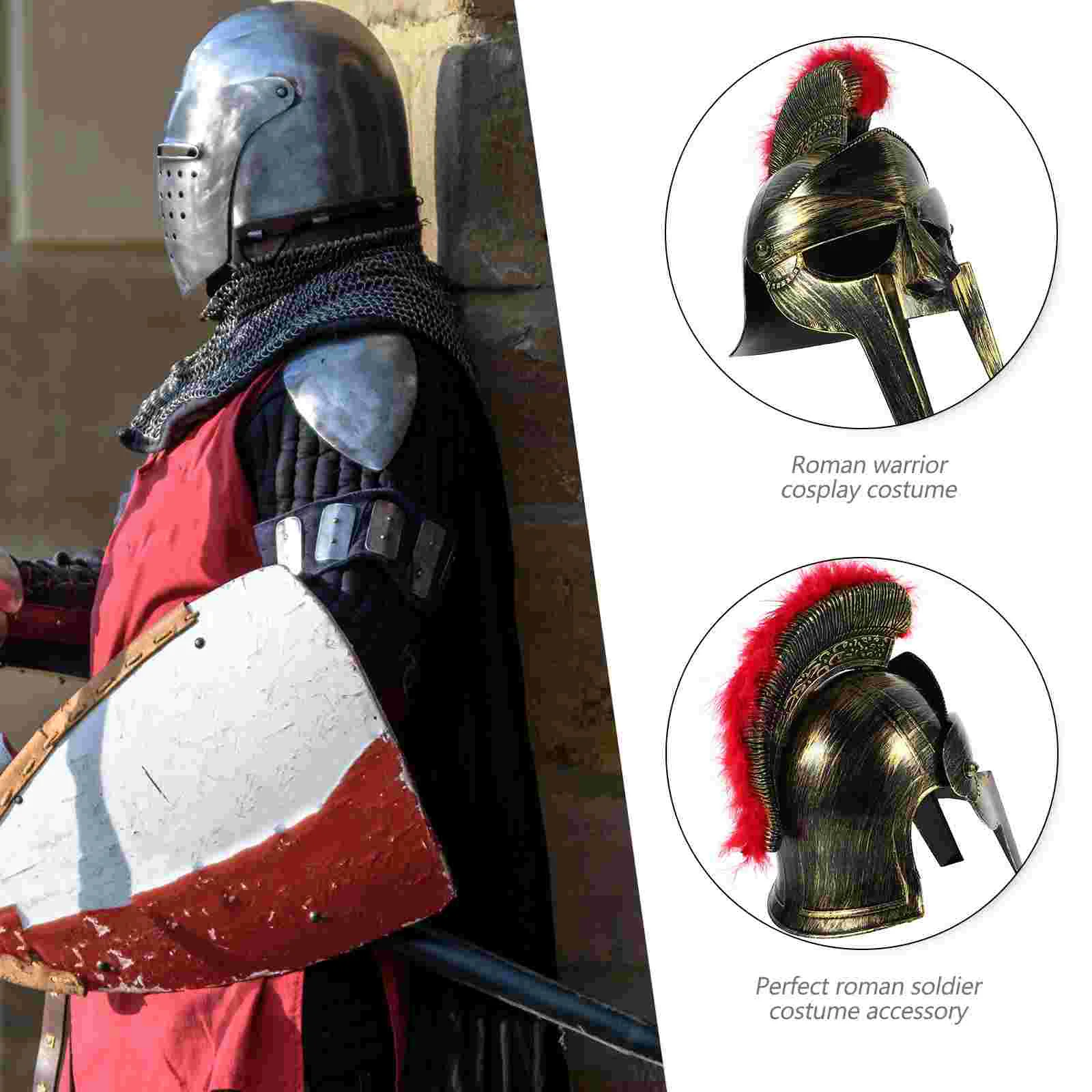 Samurai Hat Costume Cosplay Outfits Party Prop Men Hats Gladiator Roman Soldier Clothing