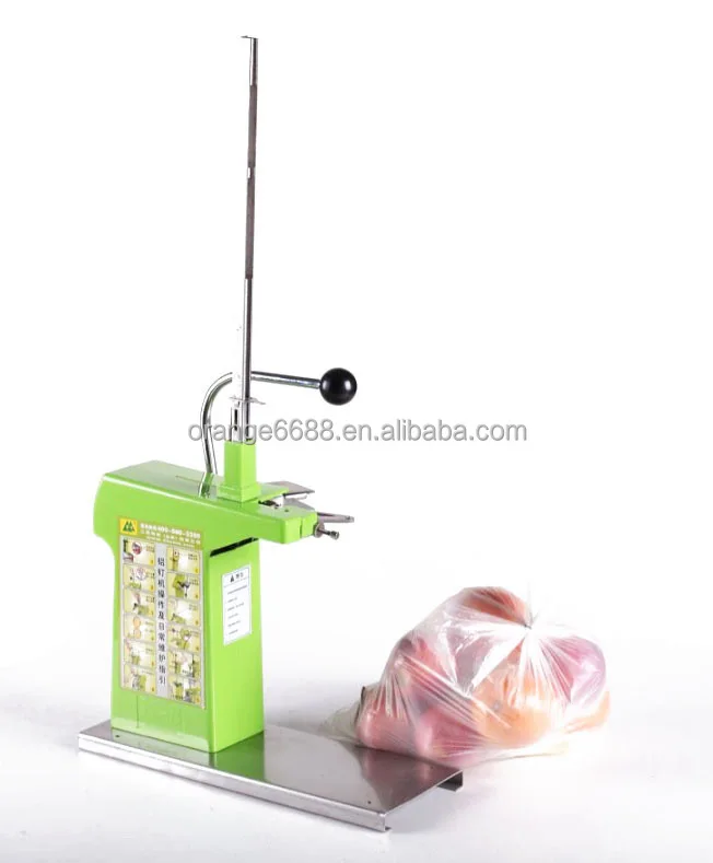 Aluminum Nail Plastic Bag Sealing Clipper Machine Supermarket Store Packing Machine Vegetables Plastic Nails Tying Machine