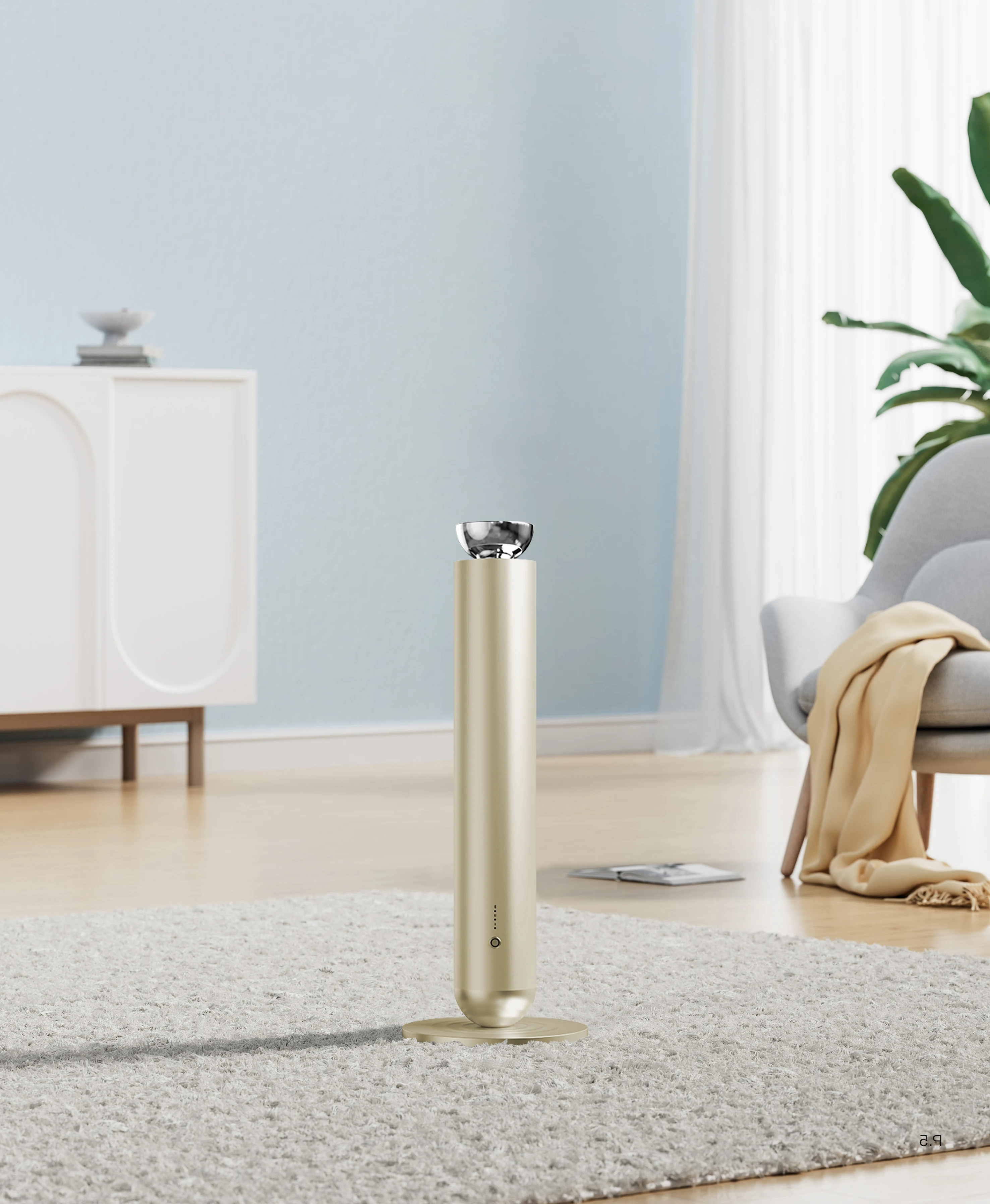 Aluminum Alloy Aroma Diffuser, Battery Powered, Ambient Light & Timing, Home Use, 1-Year Warranty