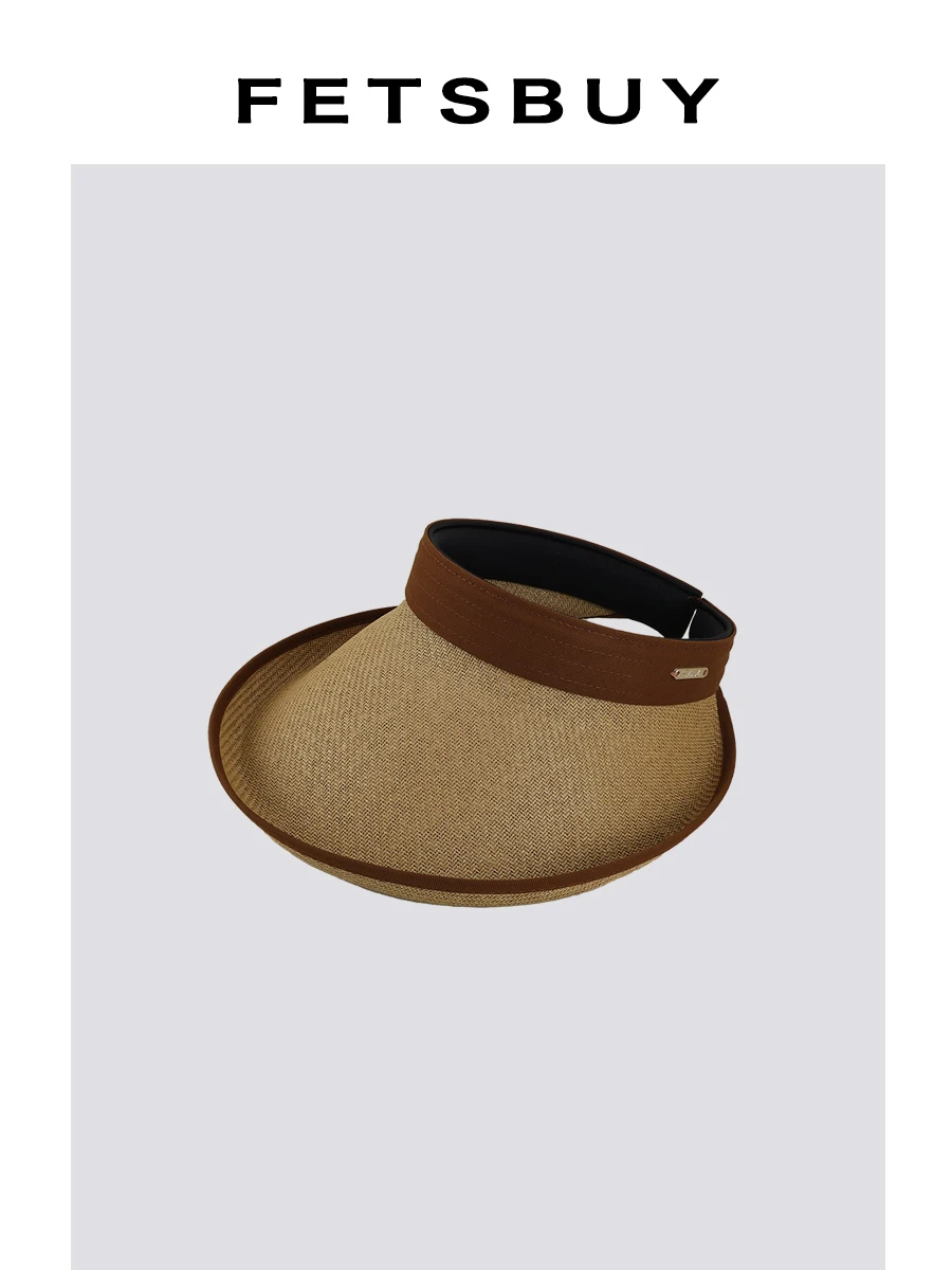 fetsbuy-wide-brim-straw-woven-sun-protection-hat-women's-large-brim-summer-hat-uv-protection-open-top-hat-unisex