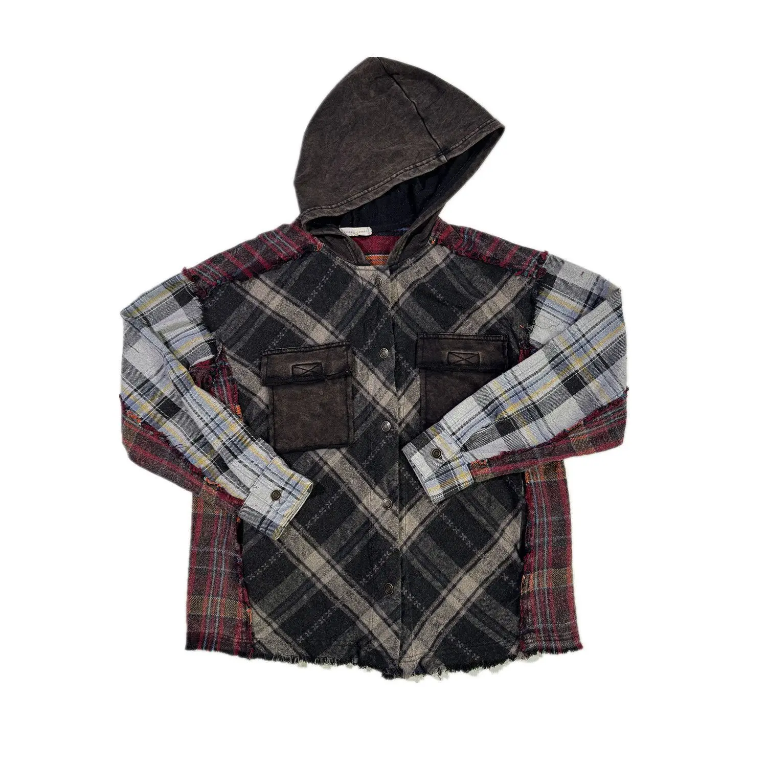 

2025 American retro plaid shirt men's long-sleeved loose casual vintage shirt jacket spring and autumn trendy brand top