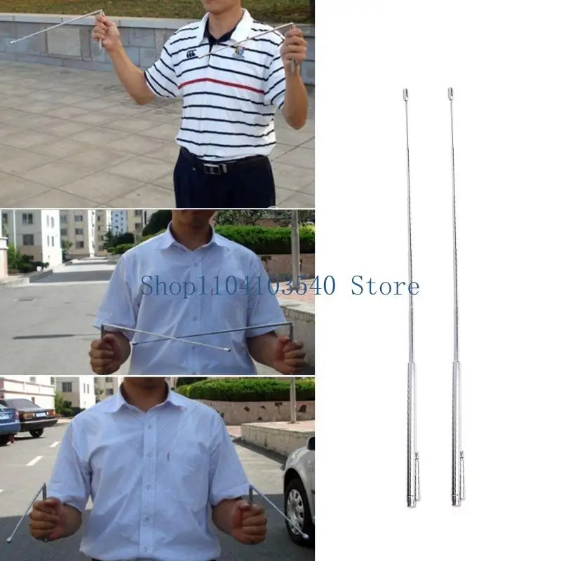 02DC Metal Dowsing Divining Rods Detector Water Witching Lost Objects