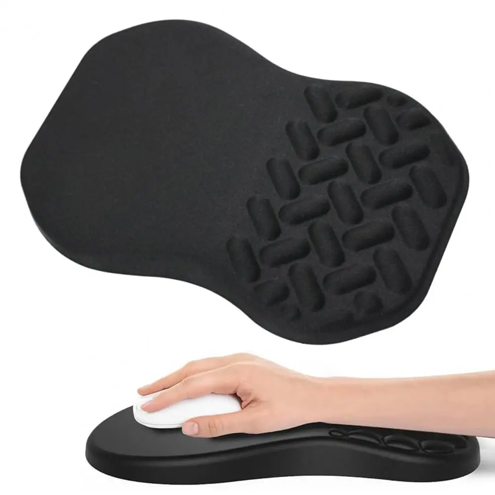 Ультра-толстый коврик для мыши из пены с эффектом памяти Эргономичный приподнятый коврик для мыши с поддержкой запястья для облегчения боли в игре Нескользящий для комфорта