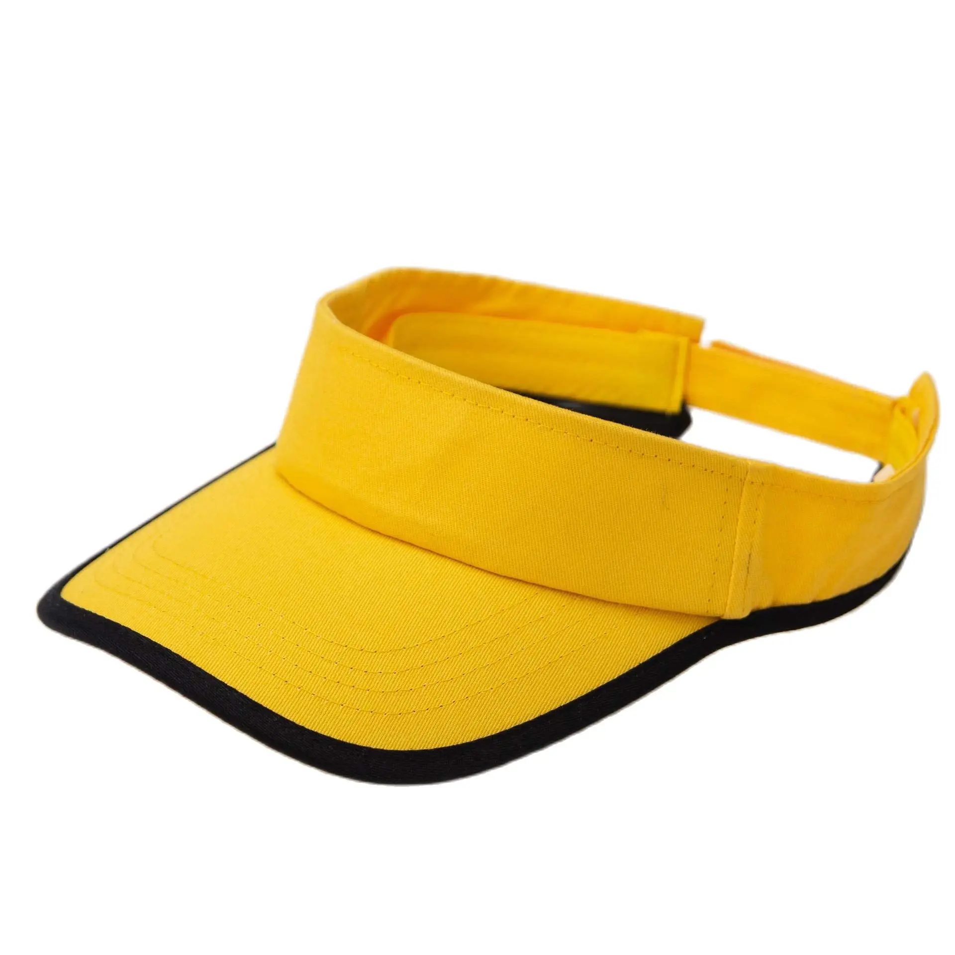 Summer 100% Cotton Sun Visor Caps for Men Women Casual Visor Hats Yellow Pink Black Red Grey Blue Purple