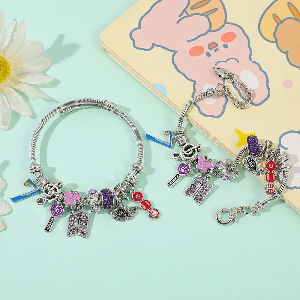 New BTS DIY Beaded Bracelet Cosplay Accessories Peripheral Fashion Cartoon Trend Accessories Anime Cartoon High-end Niche Gifts view 6