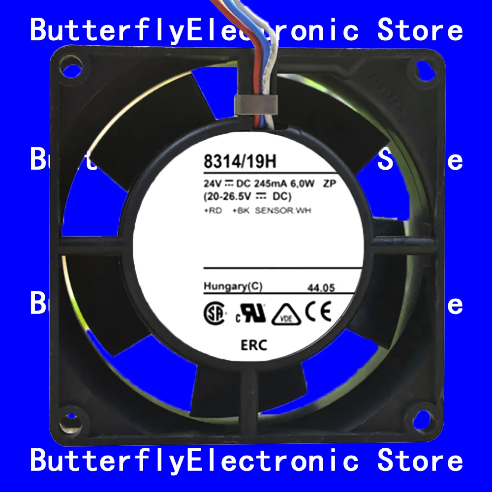 

NEW ORIGINAL 8314/19H 24VDC 6.0W COOLING FAN 8032 80 x 80 x 32 mm