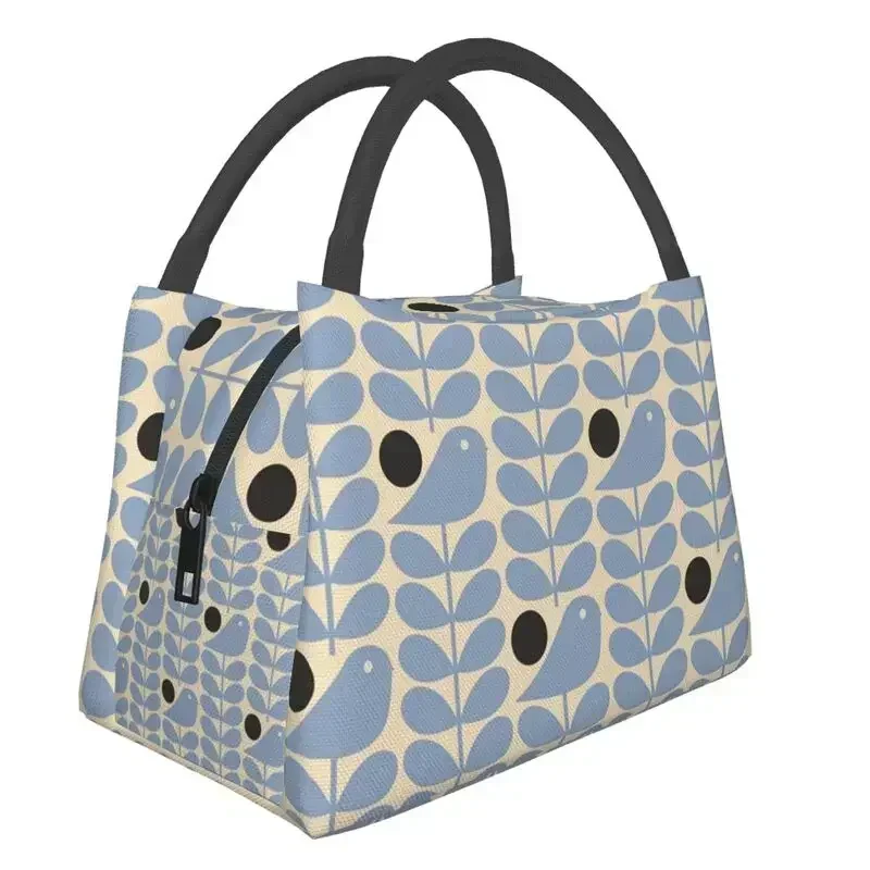 Custom Orla Kiely Early Bird Lunch Bags Men Women Warm Cooler Insulated  Boxes for Work Pinic or Travel