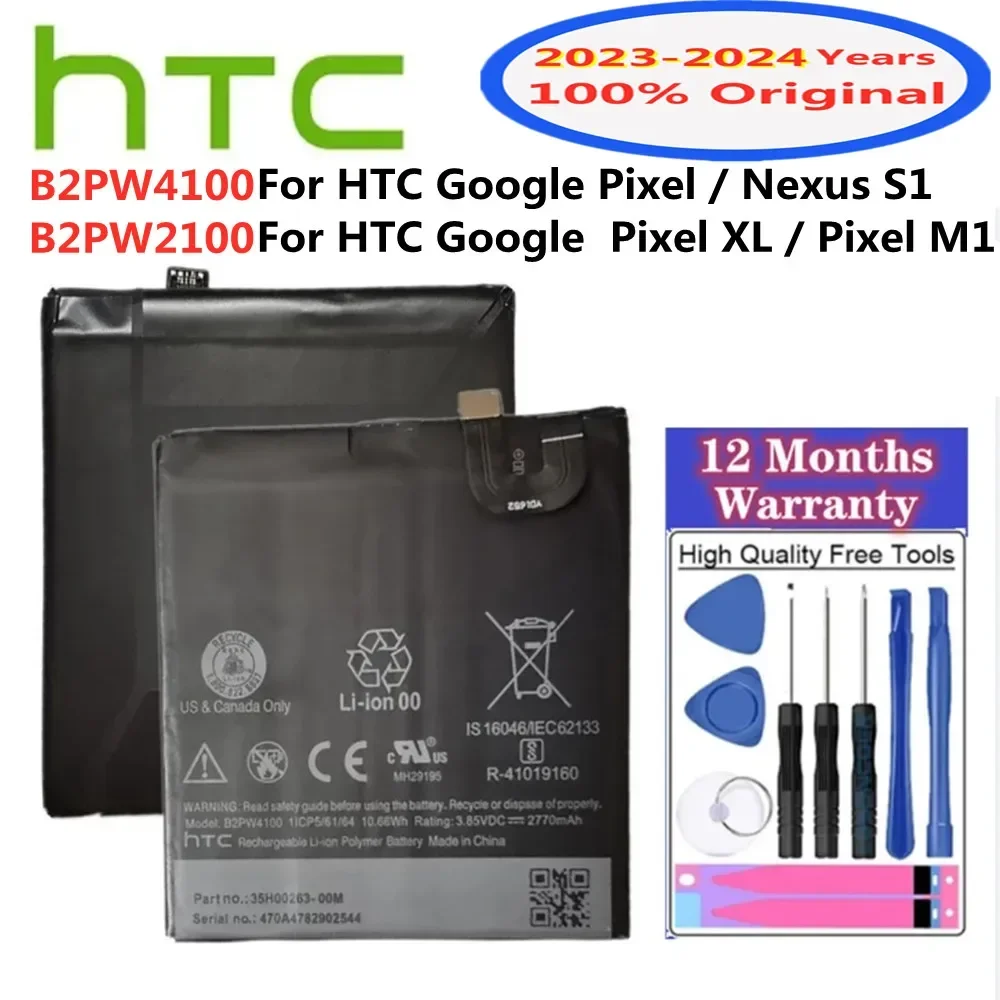 B2PW4100 Original Battery B2PW2100 For HTC Google  Pixel XL / Pixel / Nexus S1 M1 S 1 M 1 Mobile Phone Battery Bateria + Tools