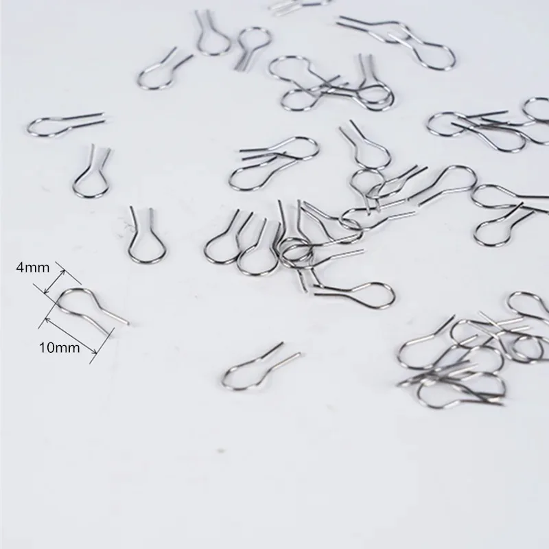 100pcs U-shaped Hook High Temperature Resistant Material Hanging Burning Needle Ring Ceramic Jewelry Hanging Burning Tools